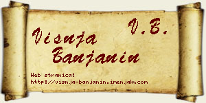 Višnja Banjanin vizit kartica